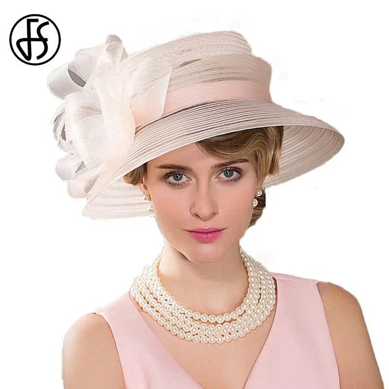 FS Pink Kentucky Wide Brim Derby Hat Wedding Dresses Bowknot Church Fedoras For Women Elegant Summer Sun Hat Female British Cap
FS Pink Kentucky Wide Brim Derby Hat Wedding Dresses Bowknot Church Fedoras For Women Elegant Summer Sun Hat Female British Cap