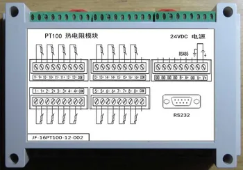 16 way Pt100 temperature acquisition module, support Modbus-RTU Kingview RS485+232
16 way Pt100 temperature acquisition module, support Modbus-RTU Kingview RS485+232