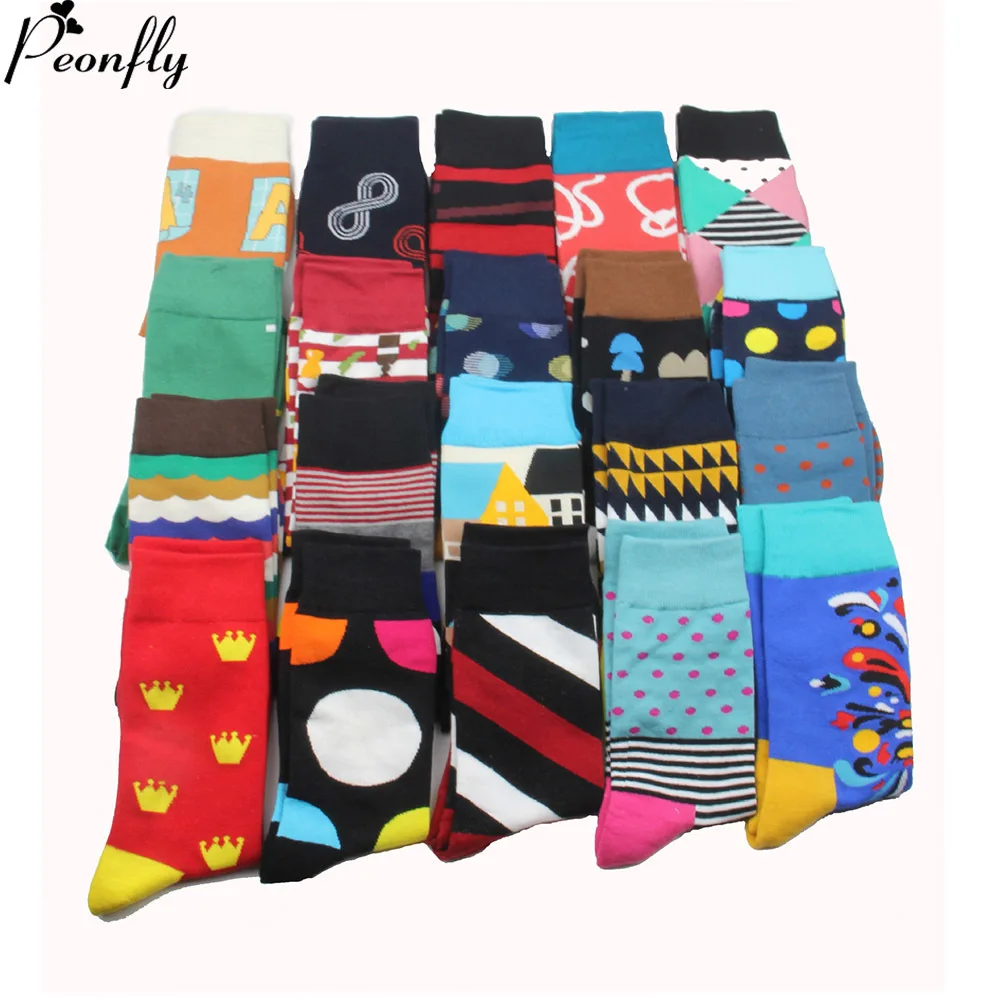 PEONFLY Brand Quality Mens Happy Socks 26 Colors Striped Plaid Diamond Cherry Socks Men Combed Cotton Calcetines Largos Hombre
PEONFLY Brand Quality Mens Happy Socks 26 Colors Striped Plaid Diamond Cherry Socks Men Combed Cotton Calcetines Largos Hombre