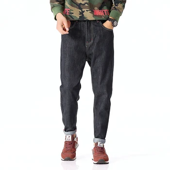 Spring Mens Fashion Denim Pants Black Color Harem Jeans Slim Pockets Trousers Man's Wear Brand Clothing Size 4XL
Spring Mens Fashion Denim Pants Black Color Harem Jeans Slim Pockets Trousers Man's Wear Brand Clothing Size 4XL