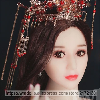 

WMDOLL TPE Sex Doll Head Realistic Silicone Love Doll Heads with oral sex Adult Toys Fit 140-170cm