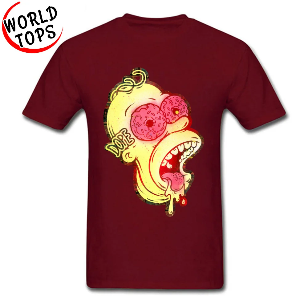Classic T Shirts Cute O-Neck Excited Pure Cotton Men's Tops & Tees Cool Short Sleeve Tee Shirt Wholesale Excited maroon