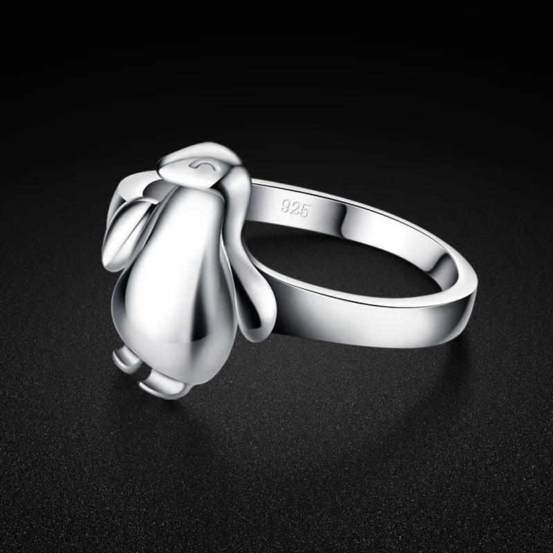 Girls Fashion 925 Silver Ring Cute Penguin Pendant Design Solid Silver Ring Cute Silver Jewelry girl Valentine's Day present
Girls Fashion 925 Silver Ring Cute Penguin Pendant Design Solid Silver Ring Cute Silver Jewelry girl Valentine's Day present
