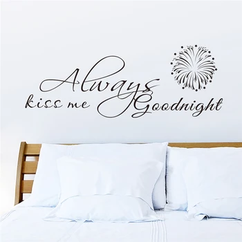 Always Kiss Me Goodnight Quotes Wall Stickers Home Decor Living Room Print Pvc Wall Decals Posters Diy Mural Art
Always Kiss Me Goodnight Quotes Wall Stickers Home Decor Living Room Print Pvc Wall Decals Posters Diy Mural Art