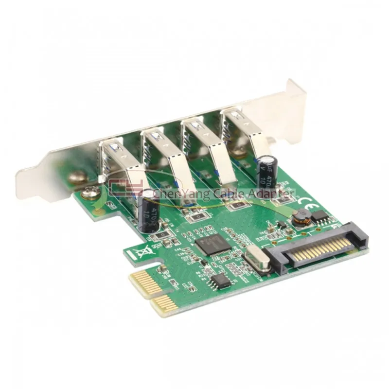 Super Speed Low Profile Half Height 4 Ports USB 3.0 PCI E Express Interface Card
Super Speed Low Profile Half Height 4 Ports USB 3.0 PCI E Express Interface Card