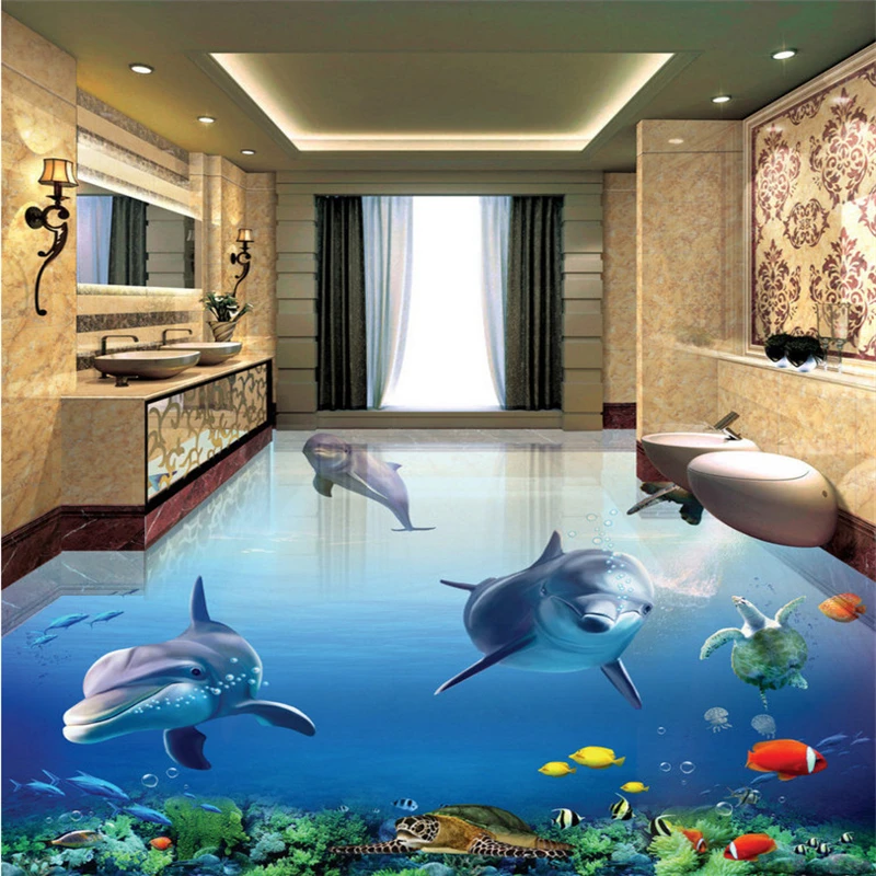 beibehang Dolphin Underwater World 3D Stereo Bathroom Living Room Floor Tile Customized Nonwovens Wallpaper
beibehang Dolphin Underwater World 3D Stereo Bathroom Living Room Floor Tile Customized Nonwovens Wallpaper