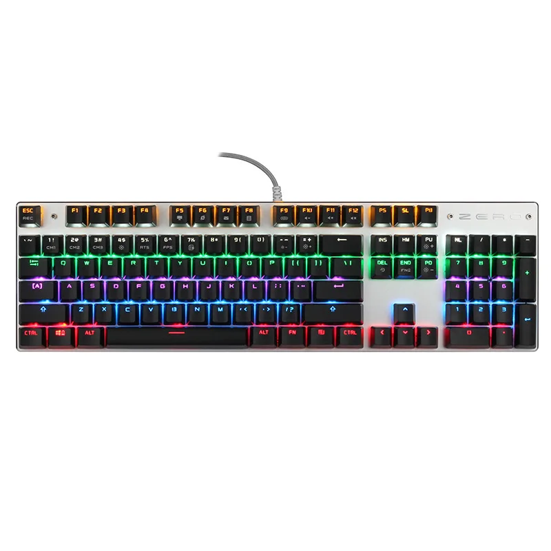 

Gaming Mechanical Keyboard Colorful Backlight Anti-ghosting Blue/Black/Red Switch 87/104 Keys USB Wired Russian/English Sticker