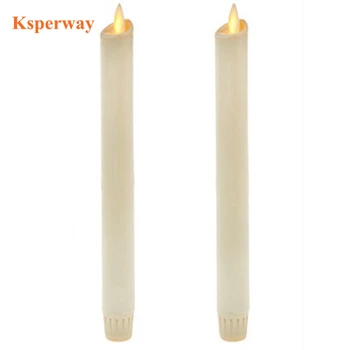 Ksperway Set of 2 Flameless Moving Wick LED Taper Candles Paraffin Wax with Timer and Remote for Home Decoration
Ksperway Set of 2 Flameless Moving Wick LED Taper Candles Paraffin Wax with Timer and Remote for Home Decoration