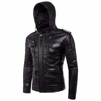 Fashion Autumn Men Bomber Hat Jacket Faux Leather Turn-down Collar Solid Winter Parkas Slim Fit Rider Biker Casual Jacket z30
Fashion Autumn Men Bomber Hat Jacket Faux Leather Turn-down Collar Solid Winter Parkas Slim Fit Rider Biker Casual Jacket z30