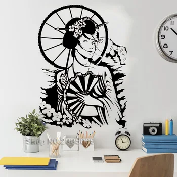 Sexy Japanese Geisha Vinyl Murals Wall Stickers Art Wall Decor Removable Wallpaper Wall Decal Sofa background Home Decor LC613 
Sexy Japanese Geisha Vinyl Murals Wall Stickers Art Wall Decor Removable Wallpaper Wall Decal Sofa background Home Decor LC613