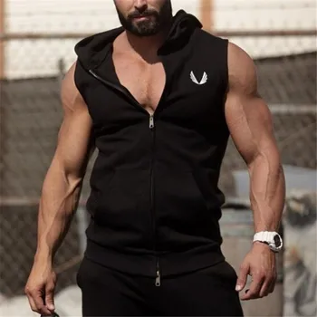 Fitness Hoodies Sleeveless Men Bodybuilding Clothing Hooded Hoodie Zipper Workout Jackets Tanktop Sudadera Hombre Sweatshirts
Fitness Hoodies Sleeveless Men Bodybuilding Clothing Hooded Hoodie Zipper Workout Jackets Tanktop Sudadera Hombre Sweatshirts