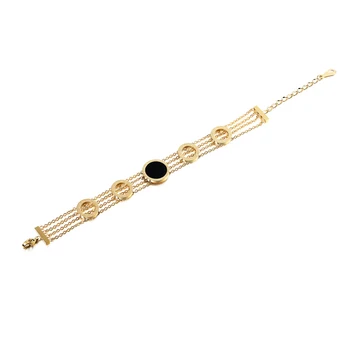 Fashion Jewelry 5 Roman Numerals Circle And 4 Layer Chain Woman Bracelets & Bangles Stainless Steel Top Quality Femme Pulseiras
Fashion Jewelry 5 Roman Numerals Circle And 4 Layer Chain Woman Bracelets & Bangles Stainless Steel Top Quality Femme Pulseiras