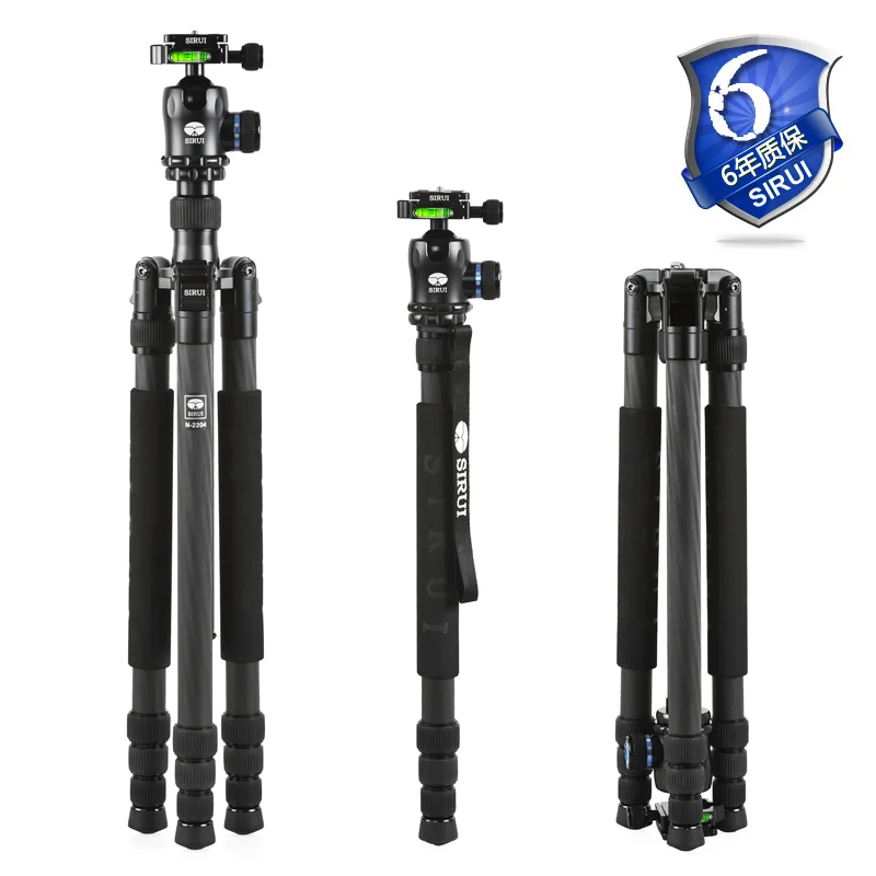 

SIRUI Tripod N2204X N-2204X Carbon Fiber Camera Monopod K20X Ball Head 4 Section Carrying Bag Max Load 15kg DHL Free Shipping