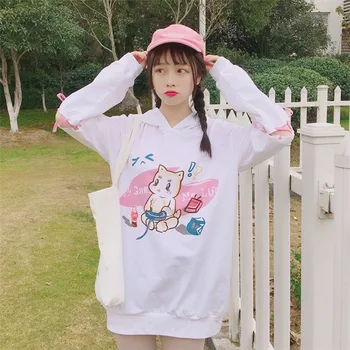 Japanese Kawaii Cartoon Print Long Hoodie Stitching Long Sleeve Women Tops Korean Fashion Sweet Schoolgirl Hoodie Sweatshirt
Japanese Kawaii Cartoon Print Long Hoodie Stitching Long Sleeve Women Tops Korean Fashion Sweet Schoolgirl Hoodie Sweatshirt