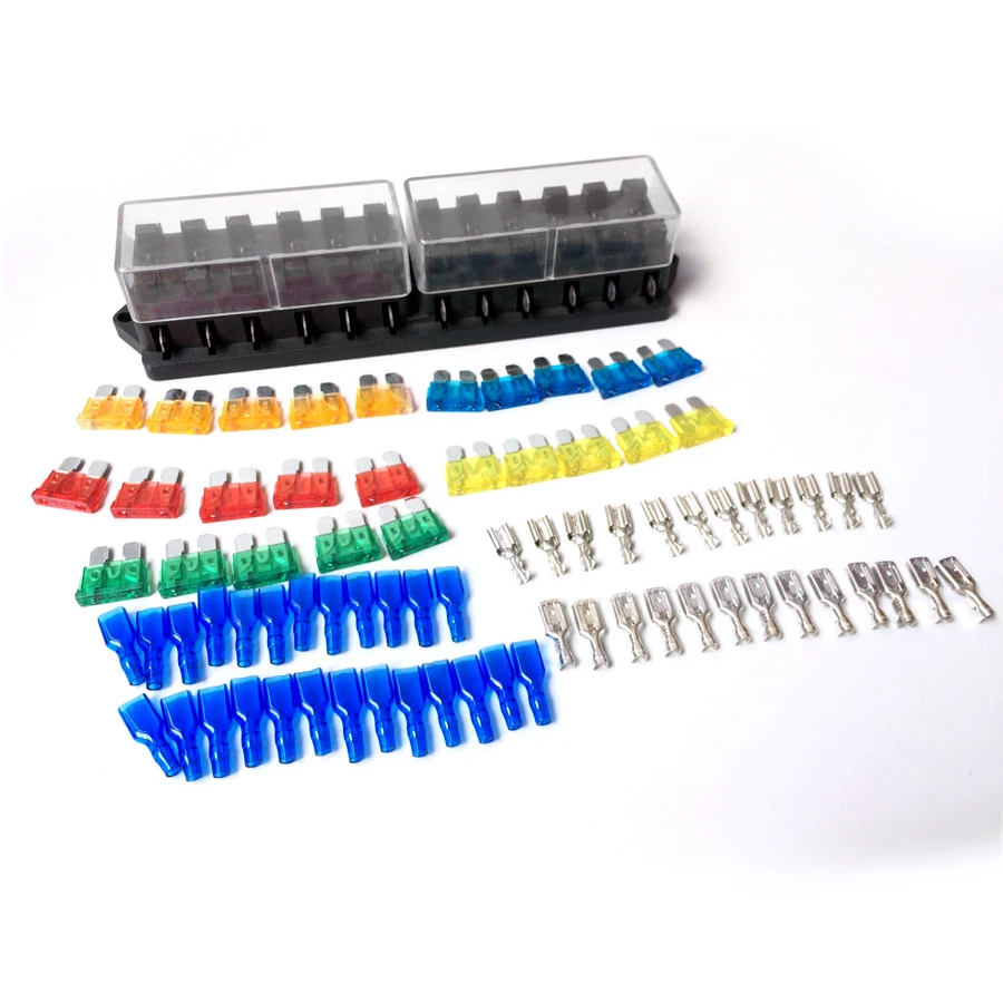 25 pcs Universal Car Truck Vehicle 12 Way Circuit Automotive Middle-sized Blade Fuse Box Block Holder With Accesseries
25 pcs Universal Car Truck Vehicle 12 Way Circuit Automotive Middle-sized Blade Fuse Box Block Holder With Accesseries