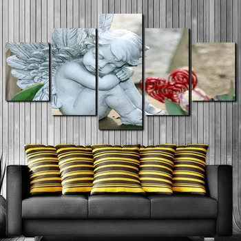 Modern Canvas Painting Pictures Home Decor Living Room Wall Art 5 Panel Angel Child Statue HD Printed Modular Poster no frame
Modern Canvas Painting Pictures Home Decor Living Room Wall Art 5 Panel Angel Child Statue HD Printed Modular Poster no frame