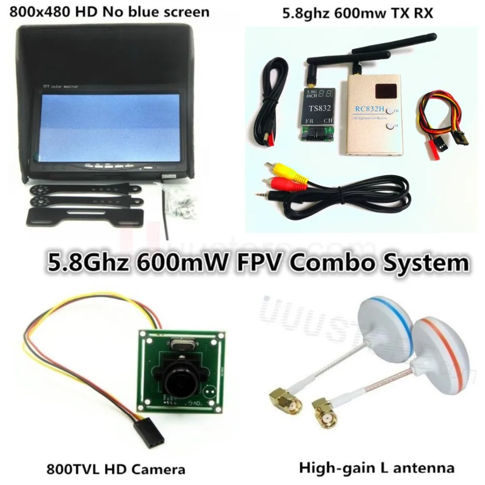 FPV Combo System 5.8Ghz 600mw Transmitter Receiver No blue 800x480 Monitor sunshade holder DJI Phantom QAV250 Drone
FPV Combo System 5.8Ghz 600mw Transmitter Receiver No blue 800x480 Monitor sunshade holder DJI Phantom QAV250 Drone