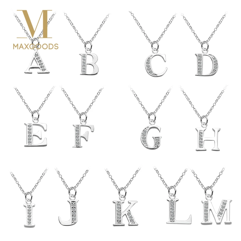 1Pcs Alphabet Letter A-R Free Shipping silver plated Necklace fashion silver Color Jewelry Fashion Crystal Pendant Necklaces
1Pcs Alphabet Letter A-R Free Shipping silver plated Necklace fashion silver Color Jewelry Fashion Crystal Pendant Necklaces