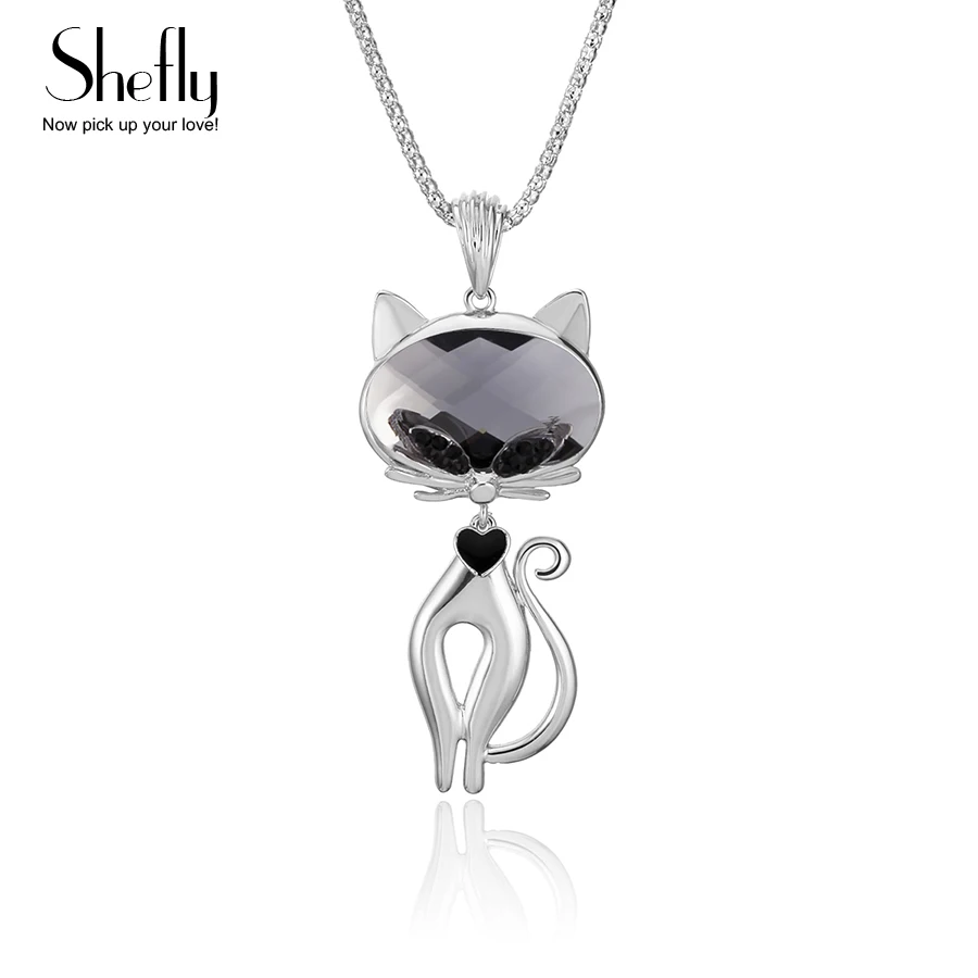 Cat Necklace For Women Jewelry Long Crystal Zinc Alloy Animal Pendants & Necklaces Chain Girl Lady Statement Bijoux Accessories
Cat Necklace For Women Jewelry Long Crystal Zinc Alloy Animal Pendants & Necklaces Chain Girl Lady Statement Bijoux Accessories