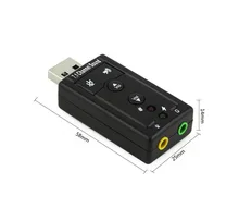 Black mini external USB sound card adapter 7.1 channel jack earphone microphone interface 3D audio converter for PCPC
Black mini external USB sound card adapter 7.1 channel jack earphone microphone interface 3D audio converter for PCPC