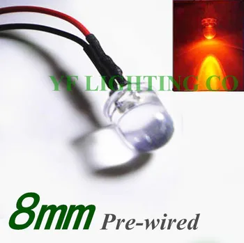 Hot sale 100pcs Pre wired 8mm Bright Orange LEDs Bulb 20cm Prewired 12V LED Lamp
Hot sale 100pcs Pre wired 8mm Bright Orange LEDs Bulb 20cm Prewired 12V LED Lamp
