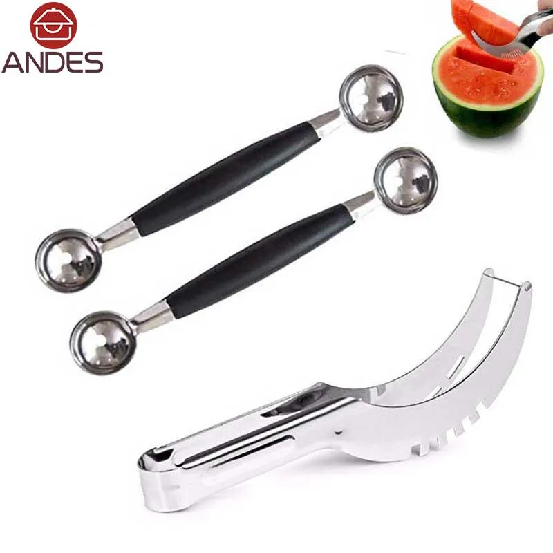 Stainless Steel Watermelon Slicer Fruit Knife Cutter And Ice Cream Ballers Melon Scoop Double Size Spoon Set Kitchen Tools Set
Stainless Steel Watermelon Slicer Fruit Knife Cutter And Ice Cream Ballers Melon Scoop Double Size Spoon Set Kitchen Tools Set