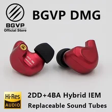 BGVP DMG HIFI Oortelefoon 2DD + 4BA Hybrid IEM Technologie in-ear types met MMCX vervangbare kabel ontwerp aluminium shell(China)