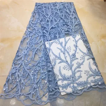 African Lace Fabric 2019 High Quality Lace, Pearls Embroidery Tulle Lace Fabric, African Lace sequins 5 Yards Sky blue
African Lace Fabric 2019 High Quality Lace, Pearls Embroidery Tulle Lace Fabric, African Lace sequins 5 Yards Sky blue