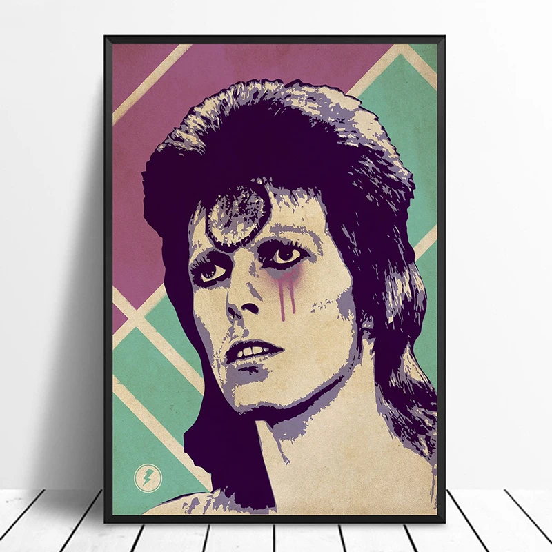 Музыкальный постер David Bowie Ziggy Stardust Постер в стиле хип хоп рэп музыкальная группа