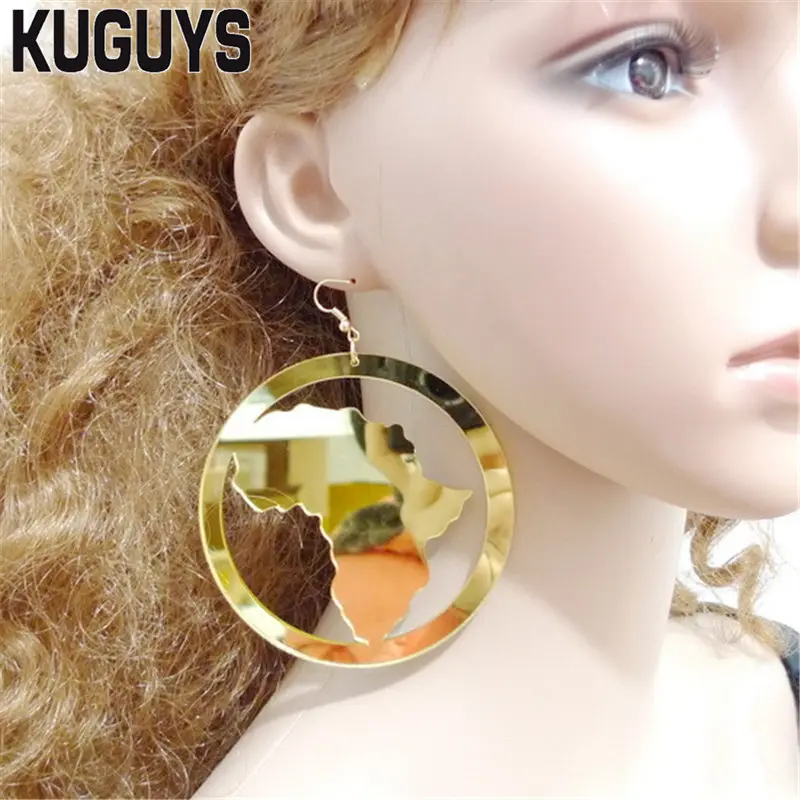 KUGUYS Map of Africa Acrylic Mirror Gold Earrings for Women HipHop Rock Fashion Jewelry Drop Earring DJ DS Accessories
KUGUYS Map of Africa Acrylic Mirror Gold Earrings for Women HipHop Rock Fashion Jewelry Drop Earring DJ DS Accessories