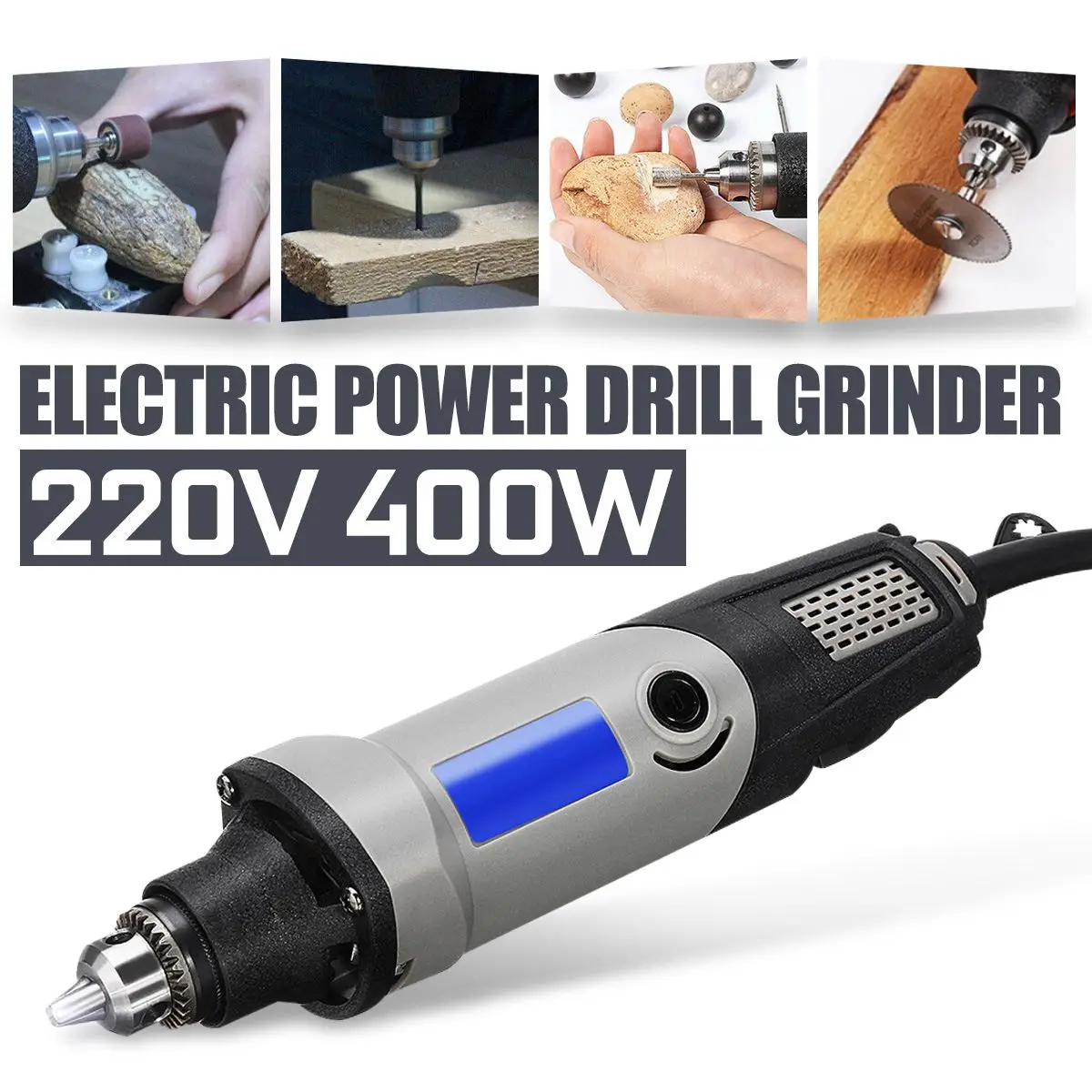 220V 400W Mini Electric Die Grinder Power Drill 6 Variable Speed Professional Rotary DIY Multi Powers Tool 0.6~6.5mm Chuck
220V 400W Mini Electric Die Grinder Power Drill 6 Variable Speed Professional Rotary DIY Multi Powers Tool 0.6~6.5mm Chuck