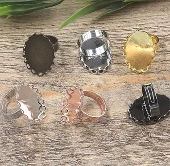 Multi-color Plated Rings Settings with Oval Lace Bezel 20*30mm Resin Cabochons Bases Blanks Metal Adjustable Ring Findings DIY
Multi-color Plated Rings Settings with Oval Lace Bezel 20*30mm Resin Cabochons Bases Blanks Metal Adjustable Ring Findings DIY