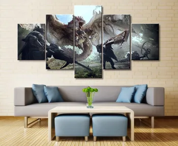 Wall Art Poster Painting Modular Pictures For Living Room Decorative Pictures Canvas Printed 5 Panel Game Monster Hunter Loong
Wall Art Poster Painting Modular Pictures For Living Room Decorative Pictures Canvas Printed 5 Panel Game Monster Hunter Loong