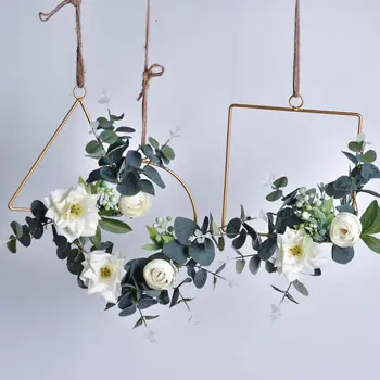 Geometric Metal Garland Background Wall Decoration Garland Family Simulation Green Plant Hanging Ring
Geometric Metal Garland Background Wall Decoration Garland Family Simulation Green Plant Hanging Ring