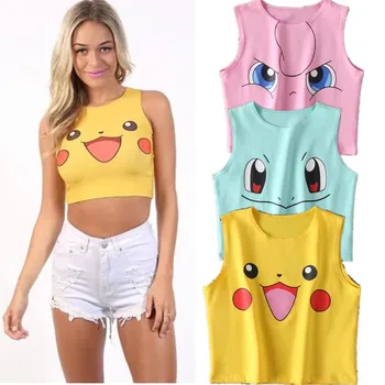 2019 Harajuku Sexy Girls Cosplay Costume Crop Tops Shirt Print tank tops Colorful sleeveless Tee Vest
2019 Harajuku Sexy Girls Cosplay Costume Crop Tops Shirt Print tank tops Colorful sleeveless Tee Vest