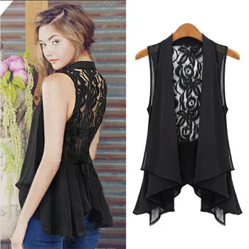 Mooistar #5020 Women Slim Asymmetric Chiffon Cardigan Vest Long Lace Clip Waistcoats
Mooistar #5020 Women Slim Asymmetric Chiffon Cardigan Vest Long Lace Clip Waistcoats