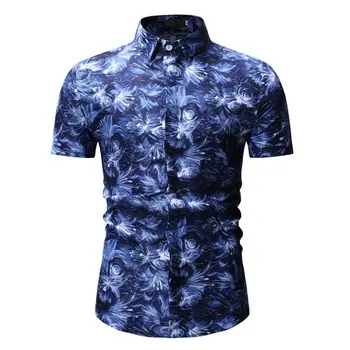 MOGO Men's Print Short Sleeve Shirts Fashion Slim Fit Casual Blouse Hawaiian Gray and Blue Asian Size 3XL Beach Mens Shirt
MOGO Men's Print Short Sleeve Shirts Fashion Slim Fit Casual Blouse Hawaiian Gray and Blue Asian Size 3XL Beach Mens Shirt