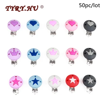 * 50pc/lot Pacifier Chain Clip Round Star Crown Heart Food Grade Silicone Clip BPA Free DIY Baby Teething Toys Accessories
* 50pc/lot Pacifier Chain Clip Round Star Crown Heart Food Grade Silicone Clip BPA Free DIY Baby Teething Toys Accessories