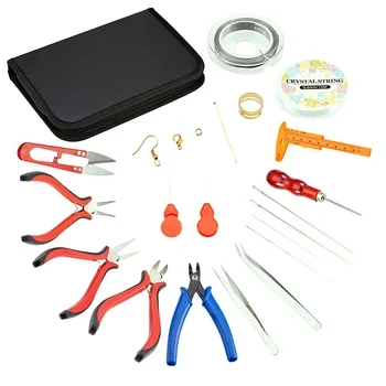 Jewelry Making Supplies Kit with Wires and Findings for Jewelry Repair Beading in Zipper Case
Jewelry Making Supplies Kit with Wires and Findings for Jewelry Repair Beading in Zipper Case