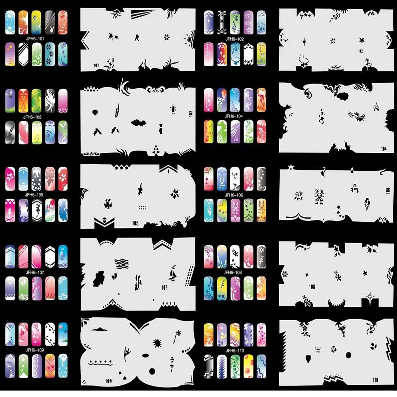 OPHIR Set11 Airbrushing 20x Template Sheet Stencil for Airbrush Kit Nail Art Paint#JHF11
OPHIR Set11 Airbrushing 20x Template Sheet Stencil for Airbrush Kit Nail Art Paint#JHF11