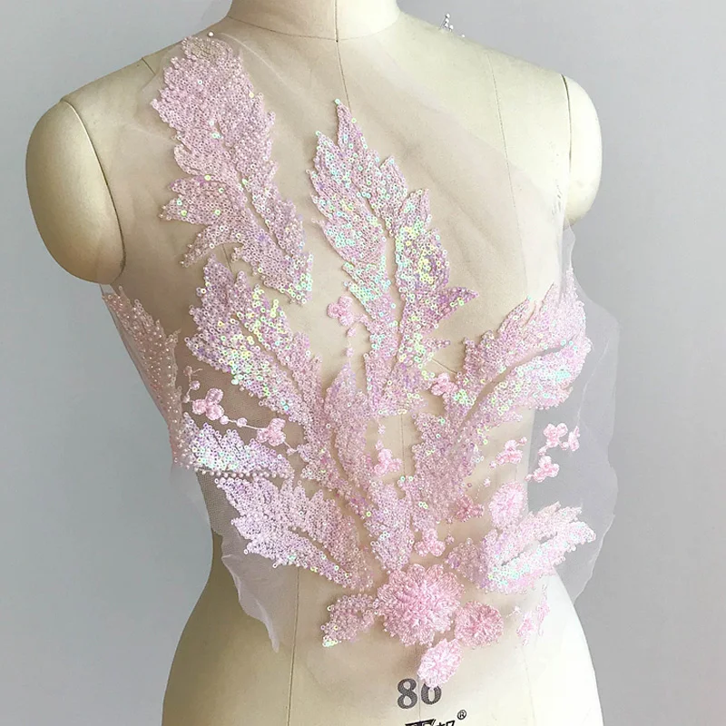 1pc Sequin Embroidered Lace Applique Beaded Pearls Fabric DIY Clothes Sewing Craft Lace Trim Decoration Ivory Blue Pink
1pc Sequin Embroidered Lace Applique Beaded Pearls Fabric DIY Clothes Sewing Craft Lace Trim Decoration Ivory Blue Pink