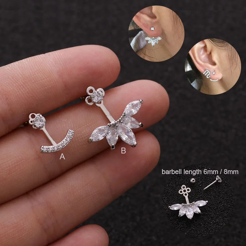 Feelgood 1PC New Arrival Ear Piercing Jewelry 20g Stainless Steel Barbell With Cz Screw Back Stud Earring
Feelgood 1PC New Arrival Ear Piercing Jewelry 20g Stainless Steel Barbell With Cz Screw Back Stud Earring