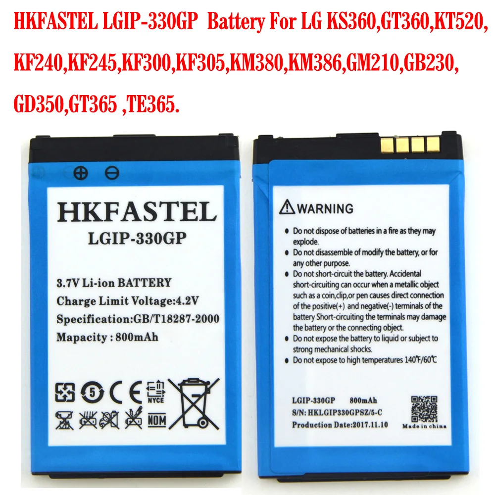 HKFASTEL original New LGIP-330GP 330GP Li-ion Mobile Phone Battery For LG KT520/KF240/KF245/KF300/KF305/GM210/GB230 Julia,800mAh
HKFASTEL original New LGIP-330GP 330GP Li-ion Mobile Phone Battery For LG KT520/KF240/KF245/KF300/KF305/GM210/GB230 Julia,800mAh