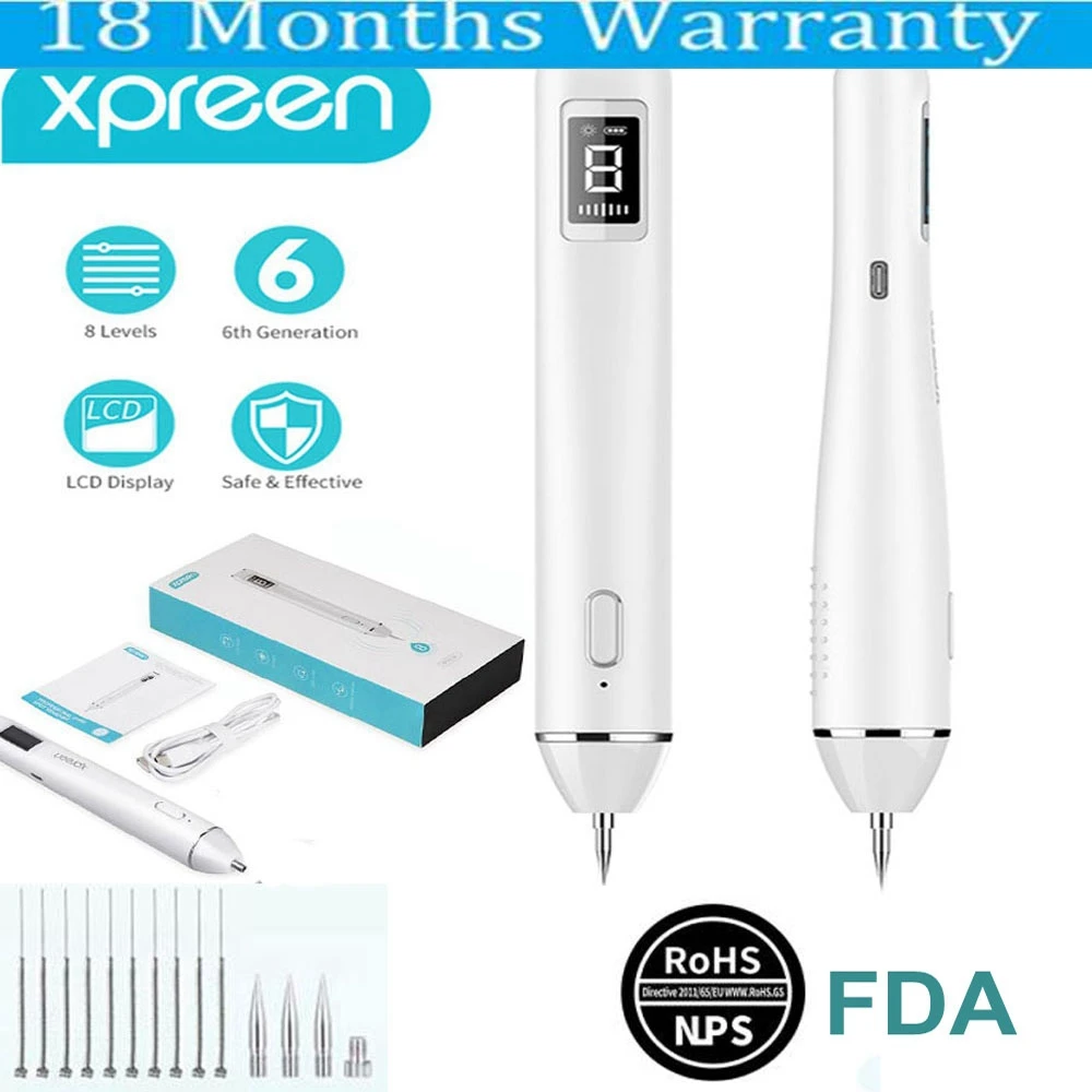 Xpreen Skin Tag Removal Pen Plasma Pen Laser LCD RechargeableTatoo Removal Pen Machine Spot Cleaner Skin Tag Remover Mole Wart
Xpreen Skin Tag Removal Pen Plasma Pen Laser LCD RechargeableTatoo Removal Pen Machine Spot Cleaner Skin Tag Remover Mole Wart