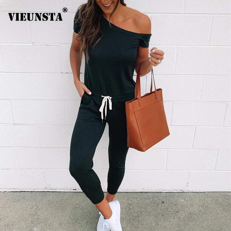 VIEUNSTA Off Shoulder Lace-up Pockets Sexy Jumpsuit Women Short Sleeve One Piece Outfit Streetwear Rompers Summer Beach Overalls
VIEUNSTA Off Shoulder Lace-up Pockets Sexy Jumpsuit Women Short Sleeve One Piece Outfit Streetwear Rompers Summer Beach Overalls