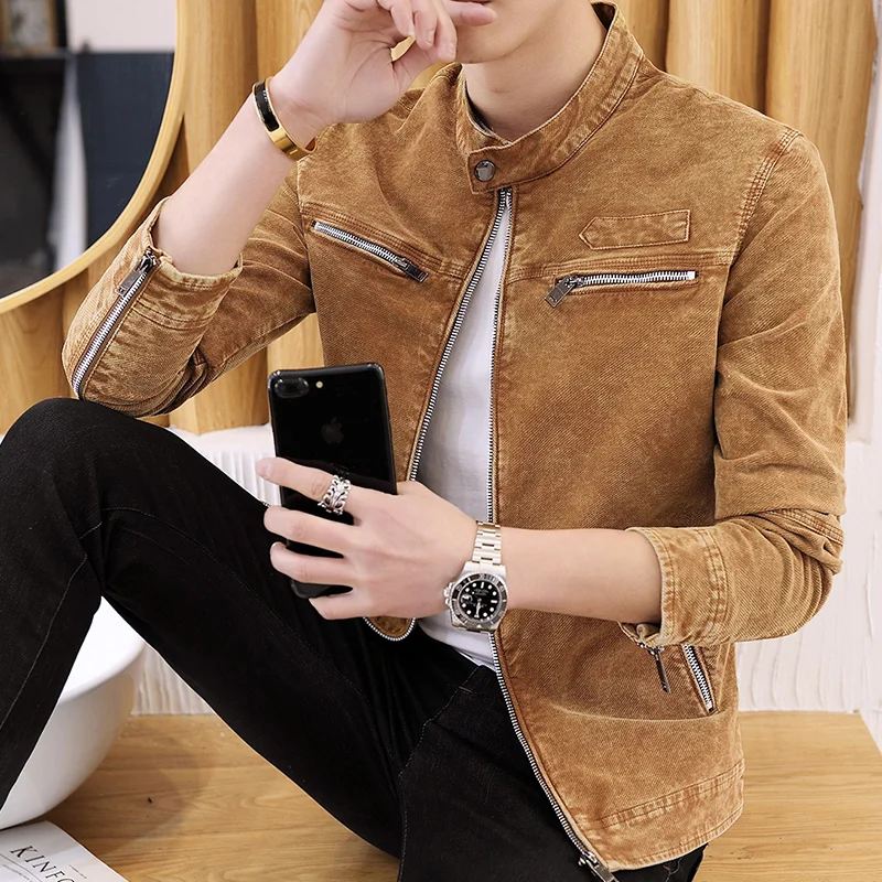 Men's Jackets Spring Autumn Korean Trend 2018 New Slim Standing collar Men's Vintage Denim Jackets S-3XL
Men's Jackets Spring Autumn Korean Trend 2018 New Slim Standing collar Men's Vintage Denim Jackets S-3XL
