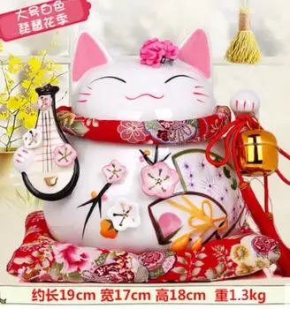 Double happiness blessing Lucky Cat ornaments large ceramic piggy piggy bank Japan creative shop
Double happiness blessing Lucky Cat ornaments large ceramic piggy piggy bank Japan creative shop