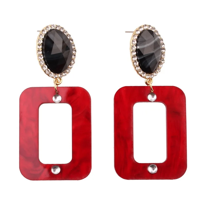 Crystal Bead Square Pendant Statement Drop Dangle Earrings Women Florate Brand Design Acrylic Rhinestone Earrings Accessories 
Crystal Bead Square Pendant Statement Drop Dangle Earrings Women Florate Brand Design Acrylic Rhinestone Earrings Accessories