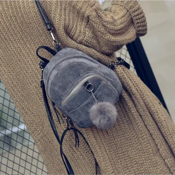Fashion Bag Women Girls Corduroy Backpack Solid Travel Small Zipper Shoulder Corduroy Bag Fluffy Ball Hanging Backpacks
Fashion Bag Women Girls Corduroy Backpack Solid Travel Small Zipper Shoulder Corduroy Bag Fluffy Ball Hanging Backpacks