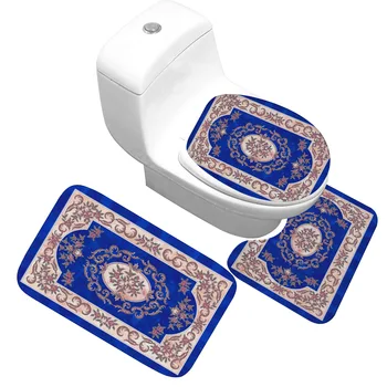 Bath Mat 3 Pieces / Set Retro European Geometric Pattern Toilet Cover Anti-slip Absorbent Bathroom Rug Carpet U-shaped Floor Mat
Bath Mat 3 Pieces / Set Retro European Geometric Pattern Toilet Cover Anti-slip Absorbent Bathroom Rug Carpet U-shaped Floor Mat